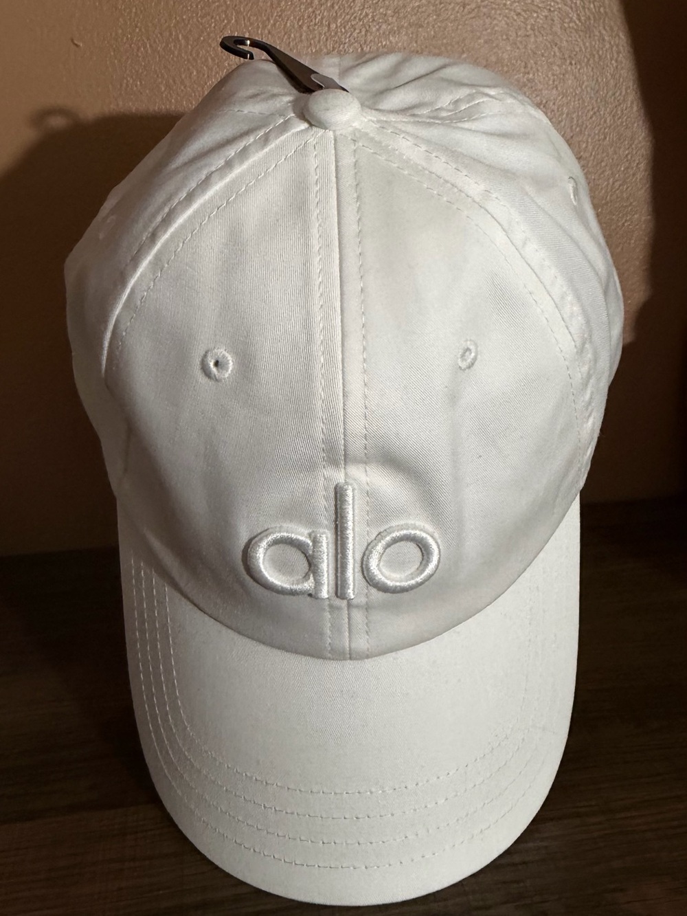 ALO Yoga White Embroidered Logo Cap